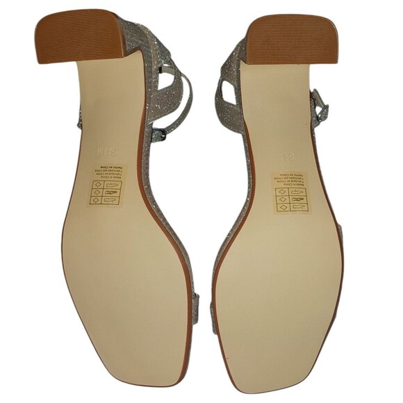 Benjamin Walk Touch Ups Lilibet Champaign Open Toe Glitz Heels 8.5 M Dyeable - Picture 3 of 8